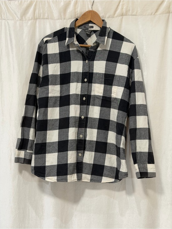 Tops - Eddie Bouer White Check Flannel Shirt